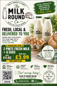 2 pints of fresh milk and 6 eggs