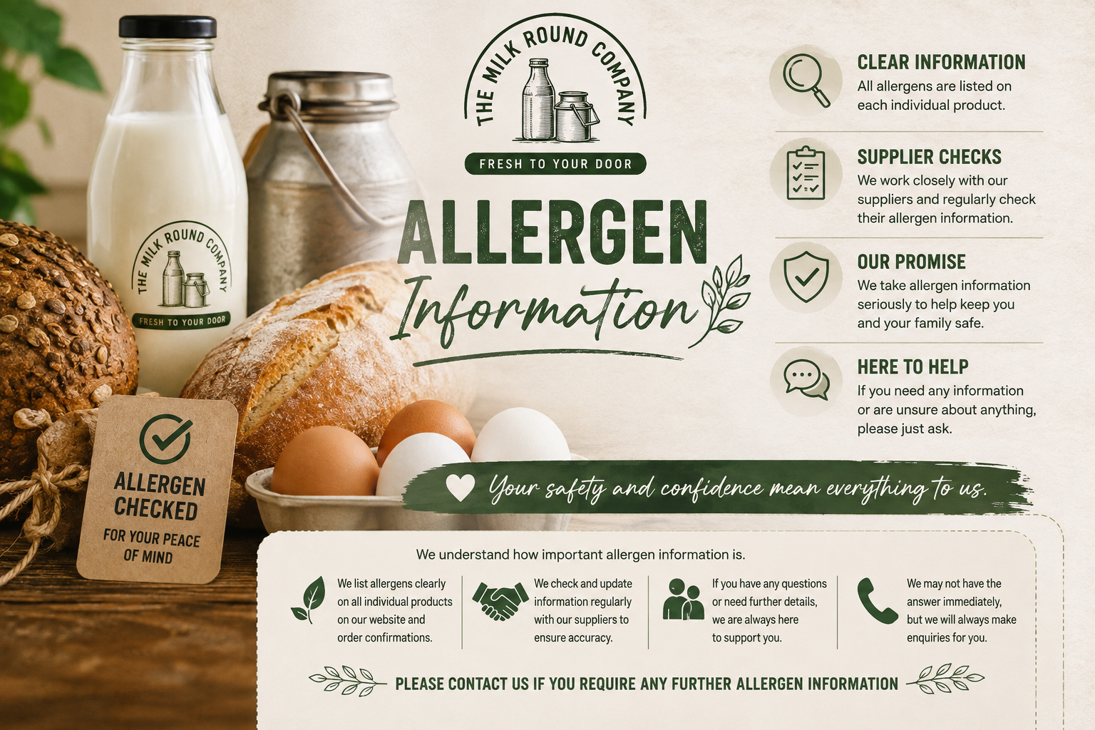 Allergen Information: Clear, Careful and Here When You Need Us