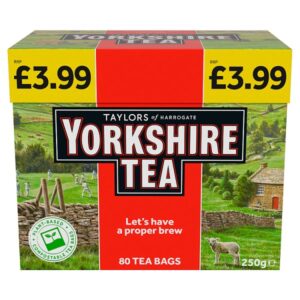 yorkshire tea 80 tea bags 250g