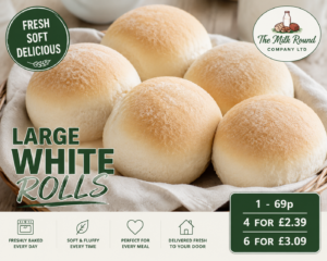 soft white rolls from the bakery