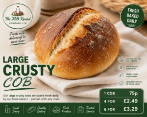 large crusty cob fresh from the bakery