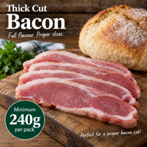 extra thick unsmoked back bacon
